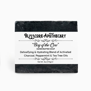 "Boy of the Cow" by Blisscore Apothecary, Handcrafted Soap with Activated Charcoal