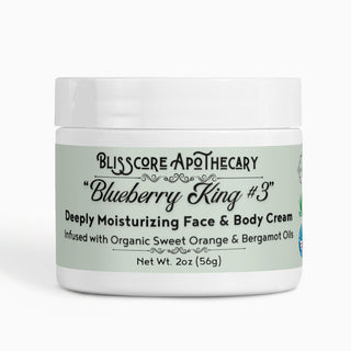 "Blueberry King #3" by Blisscore Apothecary, Face & Body Cream with Sweet Orange & Bergamot