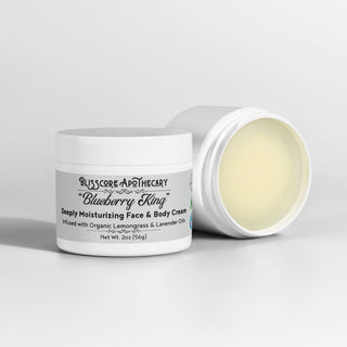 "Blueberry King" by Blisscore Apothecary, Face & Body Cream with Lemongrass & Lavender