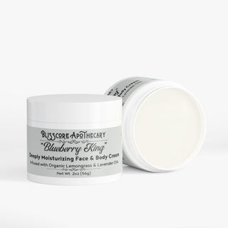 "Blueberry King" by Blisscore Apothecary, Face & Body Cream with Lemongrass & Lavender