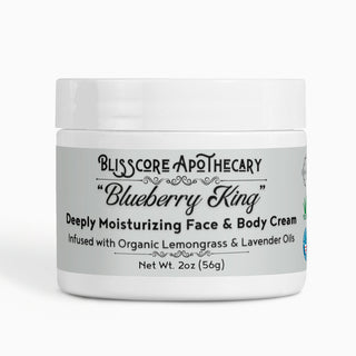 "Blueberry King" by Blisscore Apothecary, Face & Body Cream with Lemongrass & Lavender