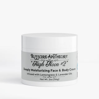 "High Noon #2" by Blisscore Apothecary, Face & Body Cream with Lemongrass & Lavender