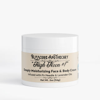 "High Noon #1" by Blisscore Apothecary, Tallow Cream with Fir Needle & Lavender (Skin Cream)