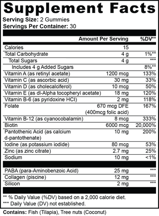 GlowForge, Hair, Skin & Nails Gummies