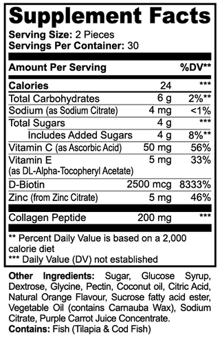 GlowGetter (Collagen Peptide Gummies, Orange)